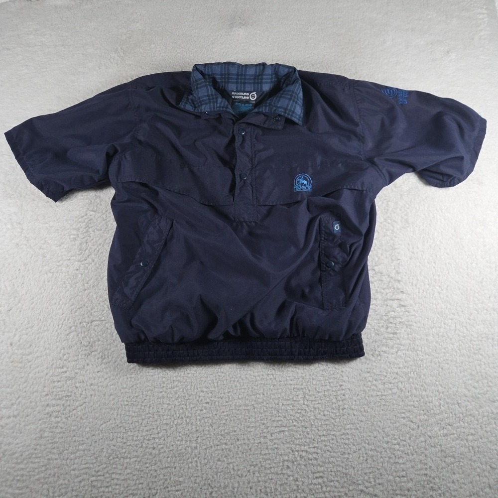 SUNDERLAND OF SCOTLAND Waterproof Weatherbeater Pullover 1/4 Zip‎ Large Blue